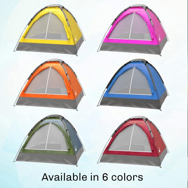 2 Person Camping Tent with Rain Fly and Carrying Bag - Lightweight Outdoor Tent for Backpacking, Hiking, or Beach Use by Wakeman Outdoors - Image 10