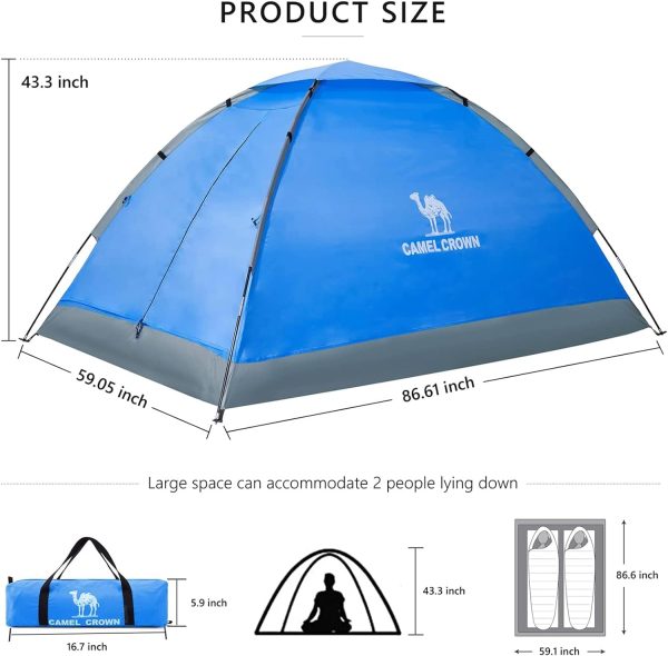 CAMEL CROWN Tents for Camping 2/3/4/5 Person Camping Dome Tent, Waterproof,Spacious, Lightweight Portable Backpacking Tent for Outdoor Camping/Hiking - Image 2