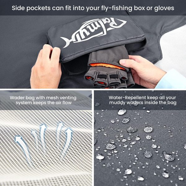 Palmyth Packable Wader Bag with Changing Mat for Fishing or Hunting - Image 3